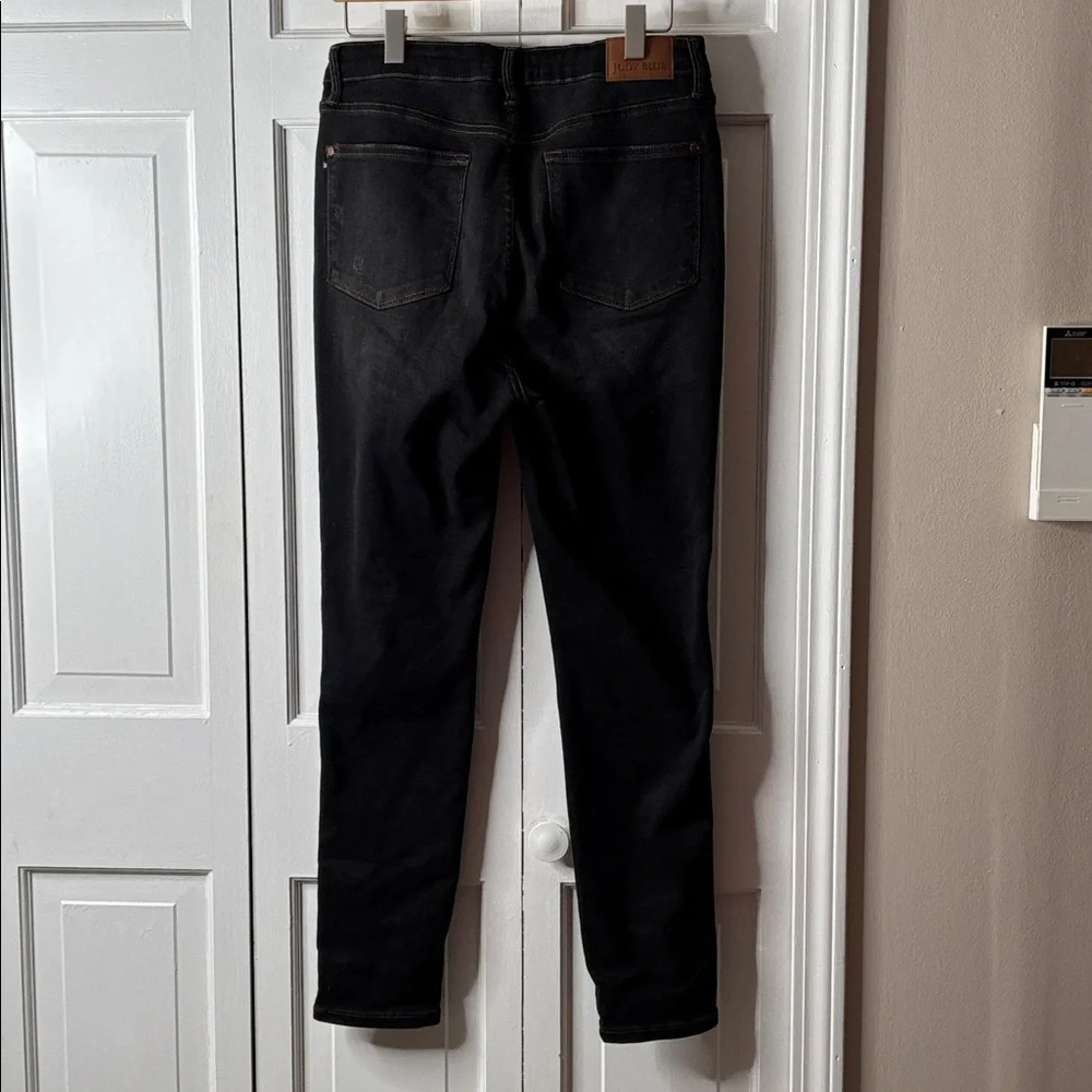 Judy Blue Black Denim Skinny Jeans with Contrast Stitching 13/31